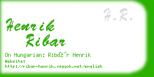 henrik ribar business card